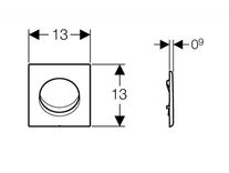 Dispozitiv pneumatic manual Geberit, Sigma, pentru pisoar, alb